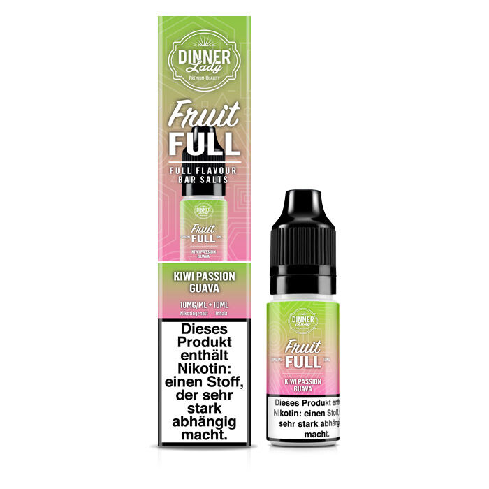 *ABVERKAUF* Liquid Nikotinsalz Fruit Full - Kiwi Passion Guava Dinner Lady 10ml 10mg/ml (mittel)