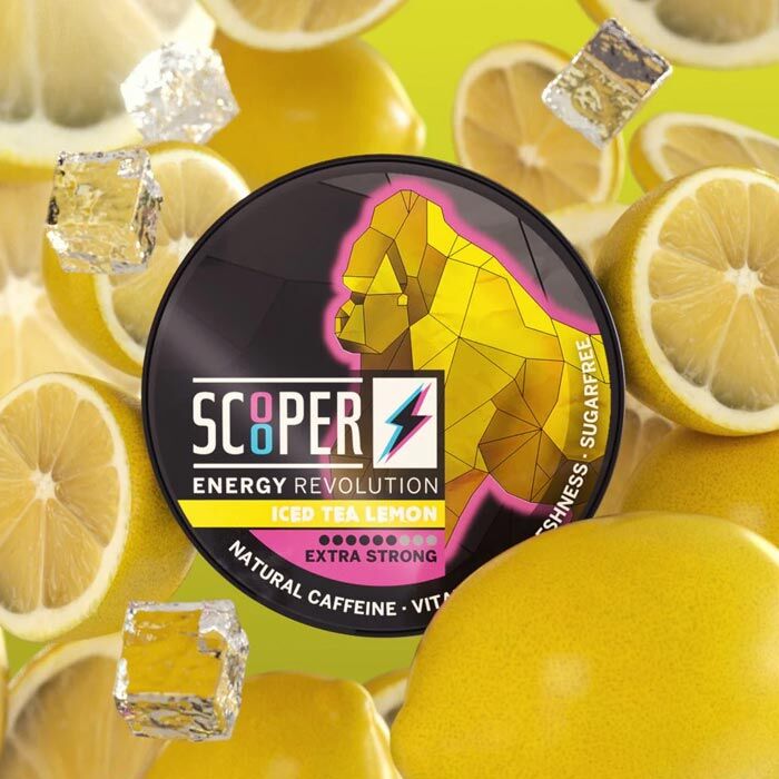 Energy Pouch Scooper Iced Tea Lemon 80mg Koffein 7,2g Energy Pouch Scooper Iced Tea Lemon 80mg Koffein 7,2g