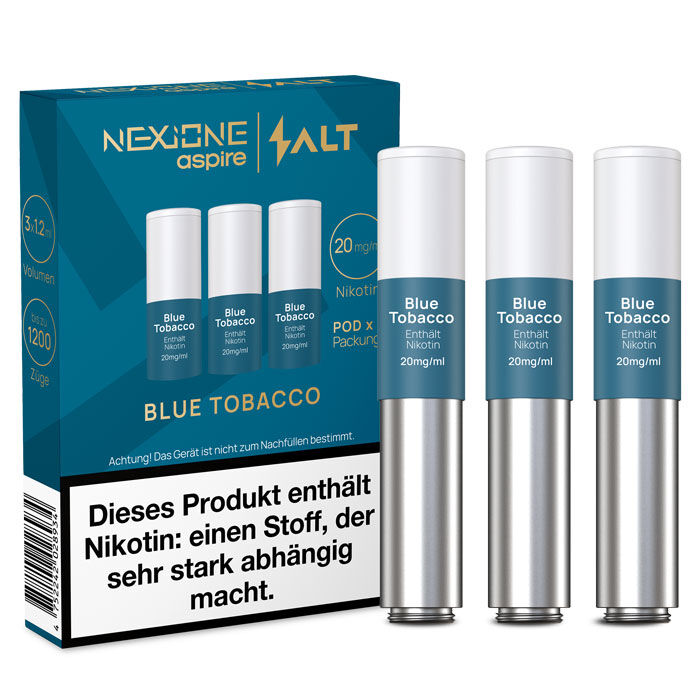 Pod mit Liquid für Nexi One Salt (3er Pack) Blue Tobacco 20mg/ml