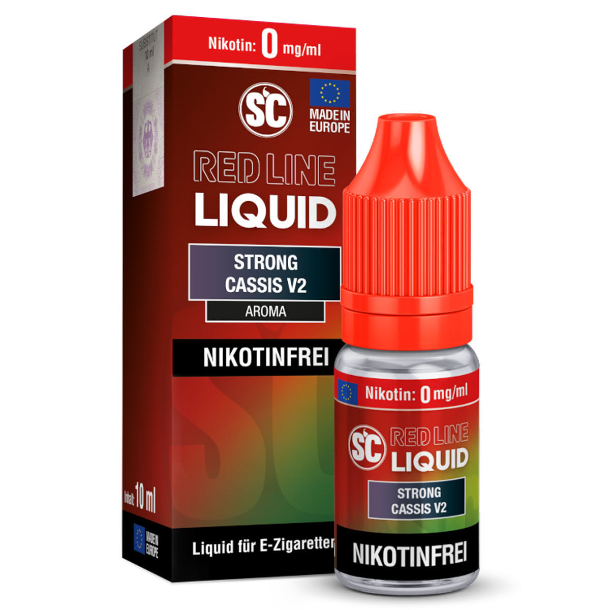 SC Red Line Strong Cassis v2 Nikotinsalz-Liquid 10 ml 0 mg/ml