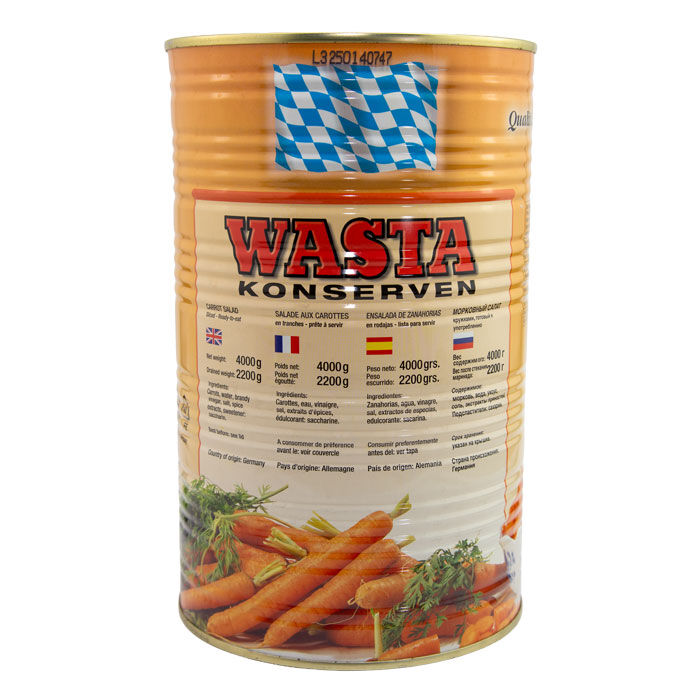 Karottensalat Scheiben in Dose 5L von WASTA