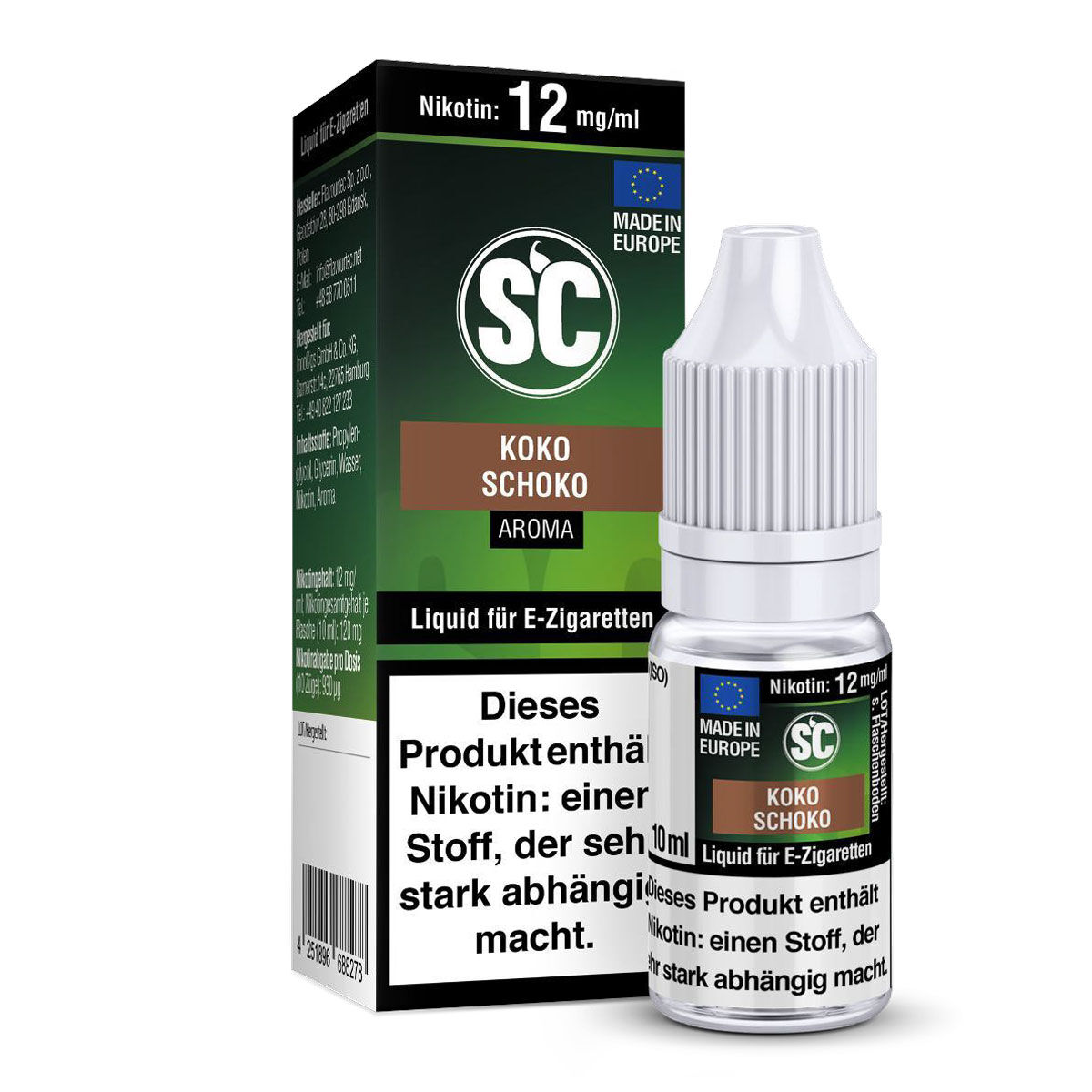 Liquid Koko-Schoko SC 10 ml 12 mg/ml – Schokolade & Kokosnuss