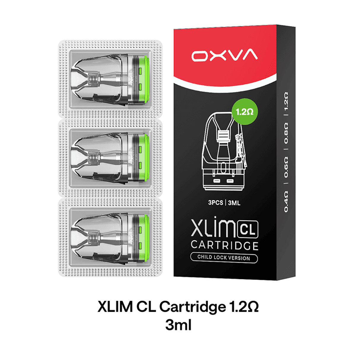 Pod OXVA XLIM CL 3ml Unitech 2.0 1,20 Ohm (grün)