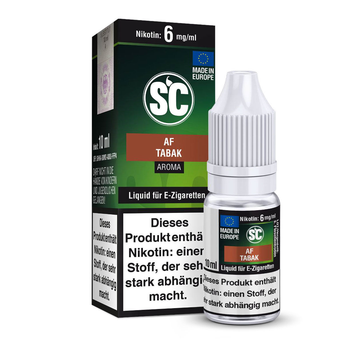 Liquid AF Tabak (Americas Finest) SC 10ml für E-Zigarette 06 mg/ml (mittel)