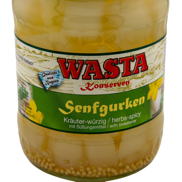 Senfgurken Kräuter-würzig im Glas 720ml von WASTA