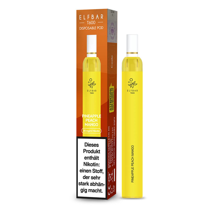 *ABVERKAUF* Einweg E-Zigarette ELFBAR T600 Pineapple Peach Mango 20mg/ml