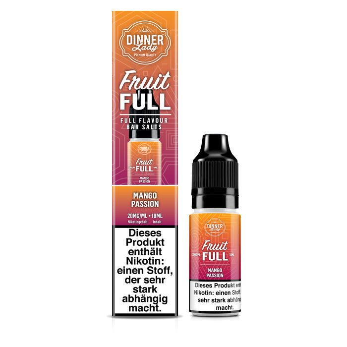 *ABVERKAUF* Liquid Nikotinsalz Fruit Full - Mango Passion Dinner Lady 10ml 20mg/ml (stark)
