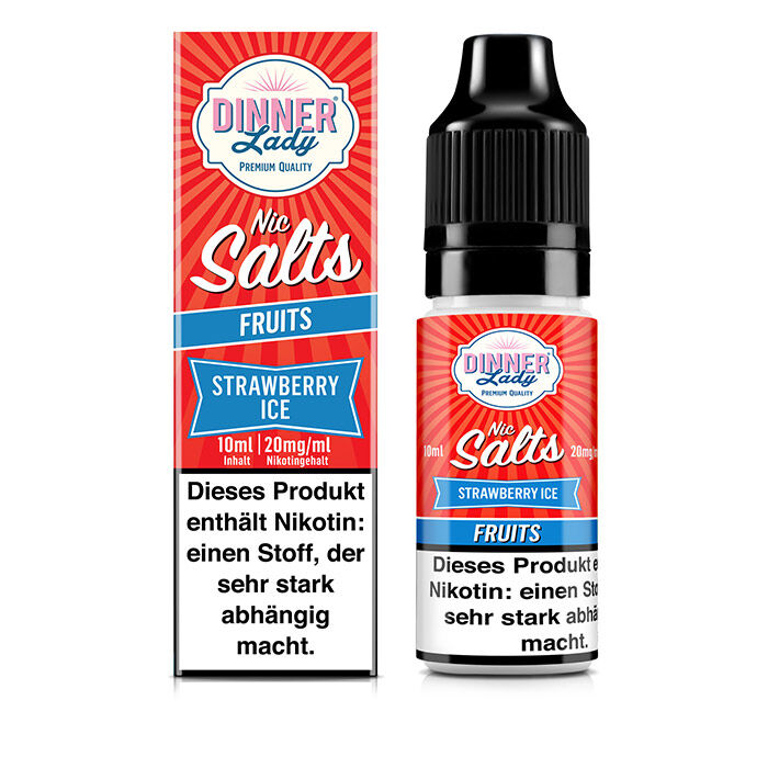 *ABVERKAUF* Liquid Nikotinsalz 50/50 - Strawberry Ice Dinner Lady 10ml