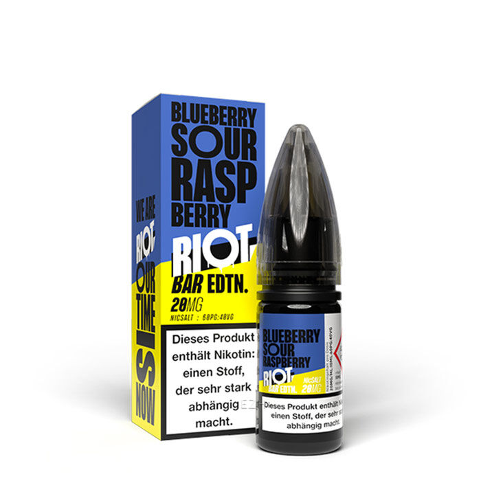 Liquid Nikotinsalz Bar Edition Blueberry Sour Raspberry Riot Squad 10ml 20mg/ml