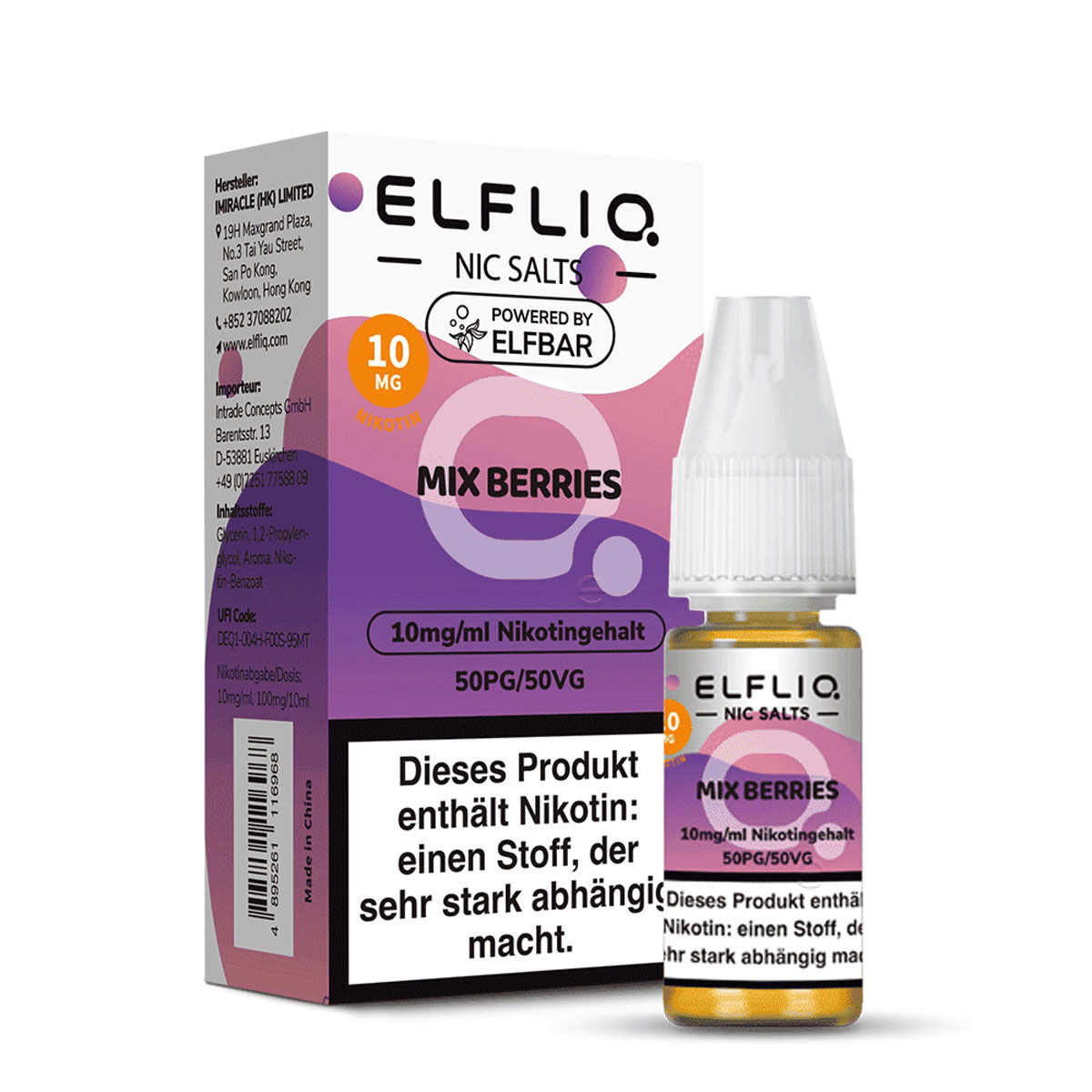Liquid Nikotinsalz Mix Berries ELFLIQ 10ml 10mg/ml (mittel)