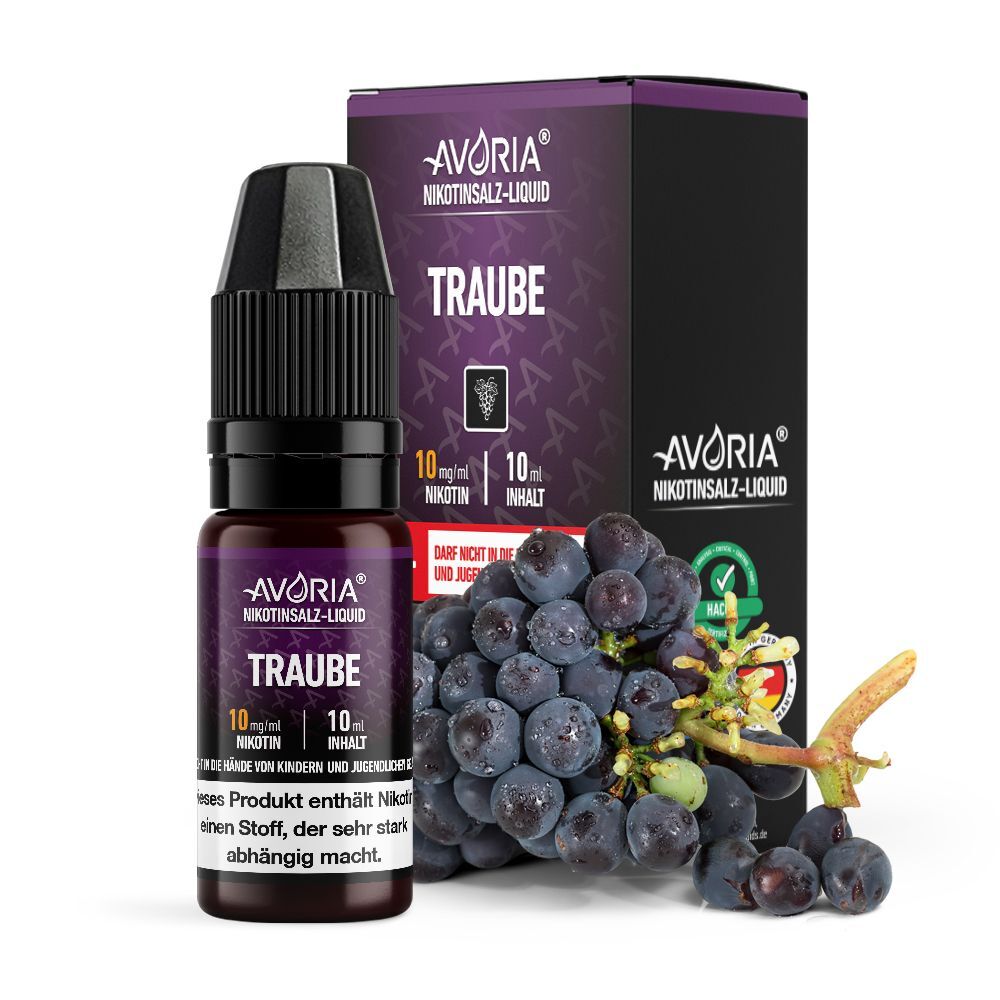 *ABVERKAUF* Liquid Nikotinsalz Traube Avoria 10ml