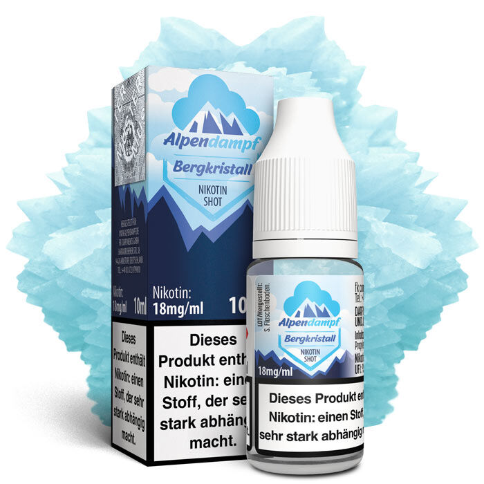 Nikotin Shot Bergkristall Alpendampf 10ml 18mg/ml 50VG/50PG