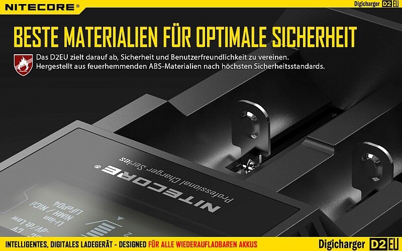 Ladegerät D2 EU 2x 500mA Nitecore