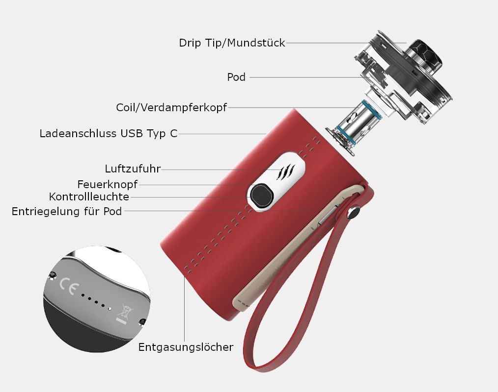 *ABVERKAUF* E-Zigaretten Set ASPIRE Cloudflask AIO 2000mAh