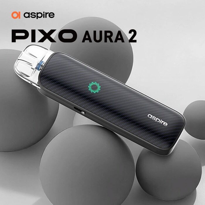 E-Zigaretten Set ASPIRE Pixo Aura 2 1800mAh schwarz (carbon black)