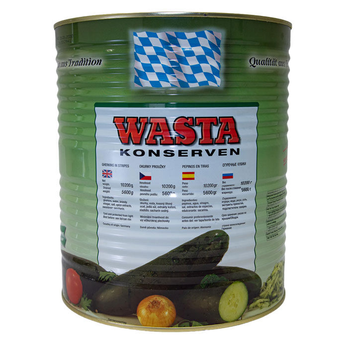 Schnitzelgurken süß-sauer in Dose 10L von WASTA