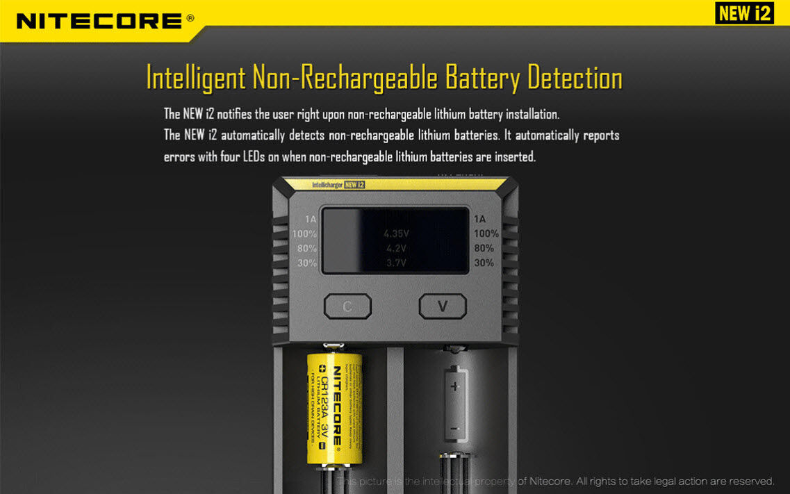 Ladegerät NEW I2 2x 500mA / 1x 1000mA Nitecore