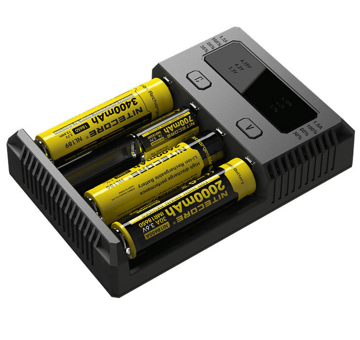 Ladegerät NEW I4 4x 375mA / 2x 750mA / 1x 1500mA Nitecore