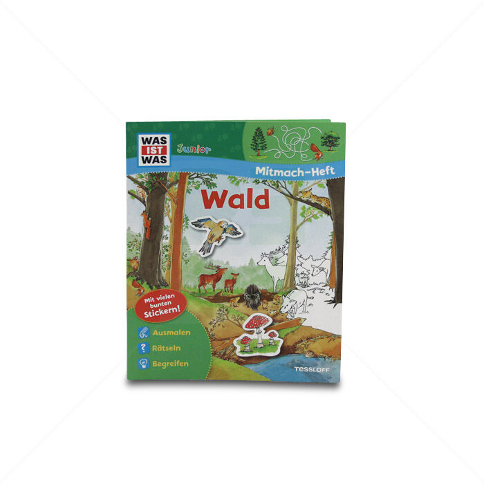 Heft Tessloff WAS IST WAS Junior Mitmach-Heft mit Sticker Wald
