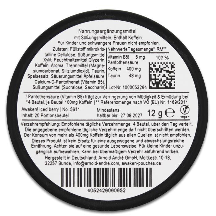 Energy Pouch Awaken Iced Berry 100mg/g 12g