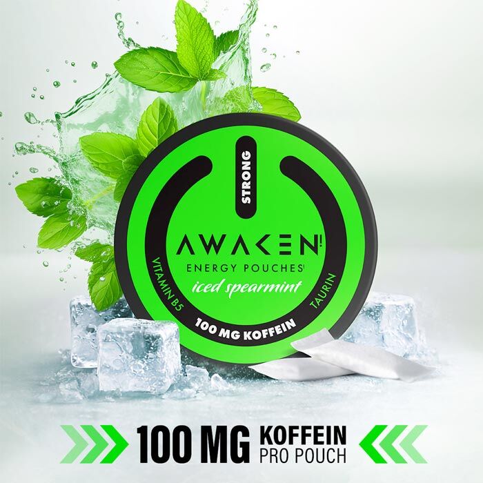Energy Pouch Awaken Iced Spearmint 100mg/g 12g
