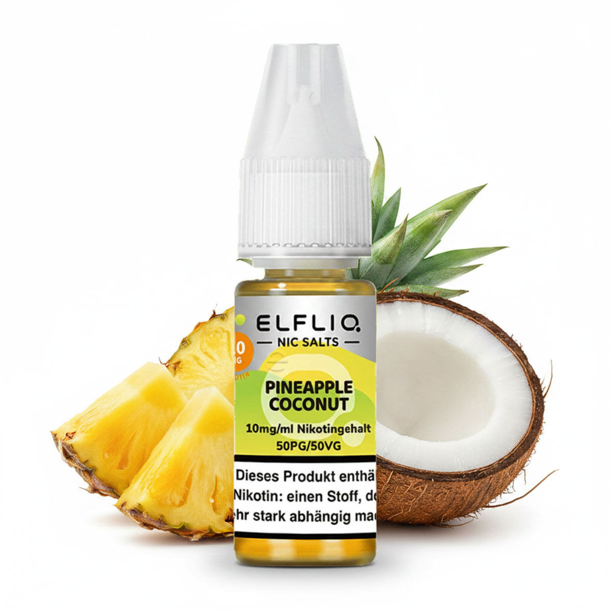 Liquid Nikotinsalz Pineapple Coconut ELFLIQ 10ml 10mg/ml (mittel)
