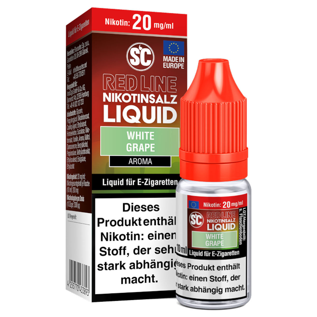 SC Red Line White Grape Nikotinsalz Liquid 20 mg/ml 10 ml