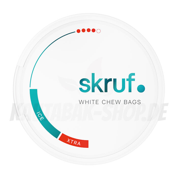 Kautabak skruf. White Chew Bags Ice #4 17g