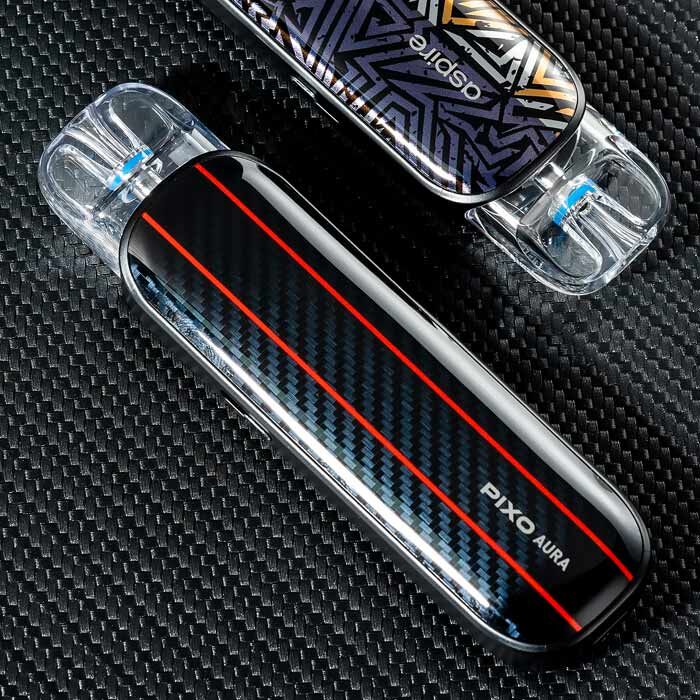 E-Zigaretten Set ASPIRE Pixo Aura 1300mAh carbon-schwarz