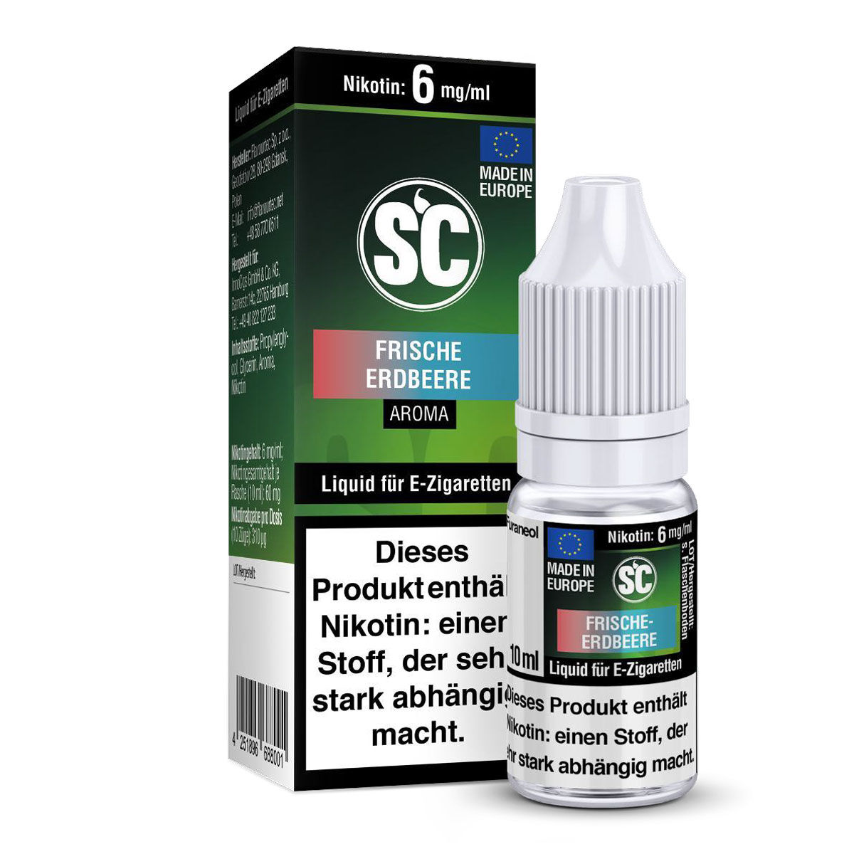 SC Liquid Frische Erdbeere 10 ml – 6 mg/ml