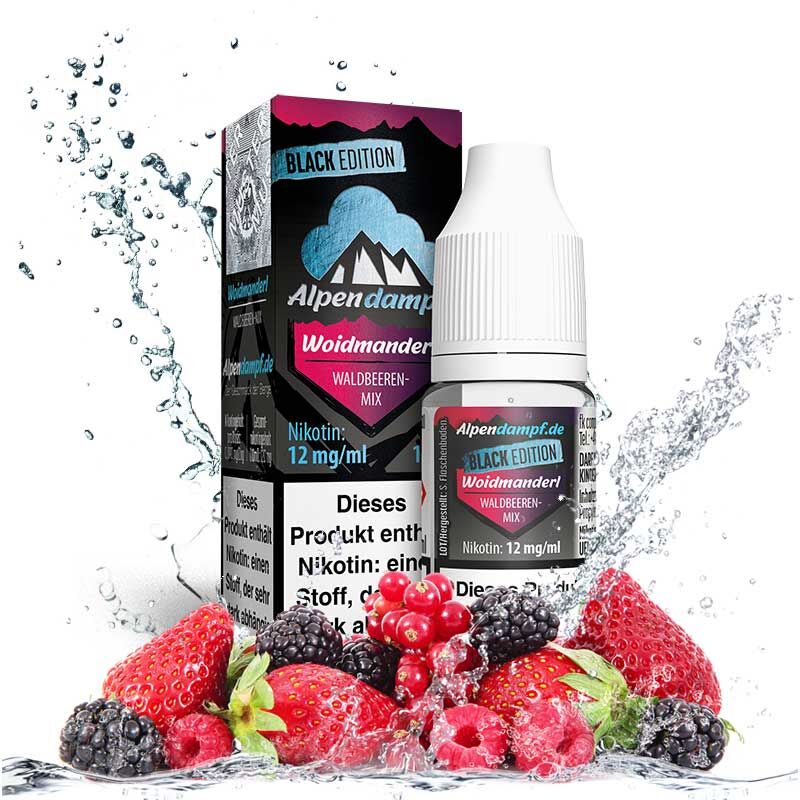 Liquid Black Edition Woidmanderl Alpendampf 10ml 12 mg/ml (stark)