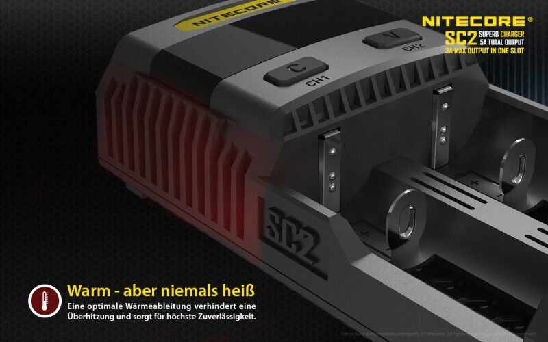Ladegerät SC2 SUPERB 1x 3000mA Nitecore