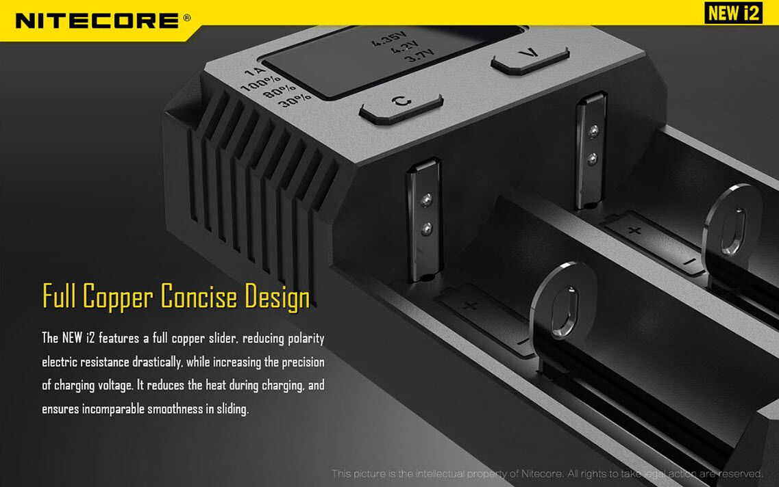 Ladegerät NEW I2 2x 500mA / 1x 1000mA Nitecore
