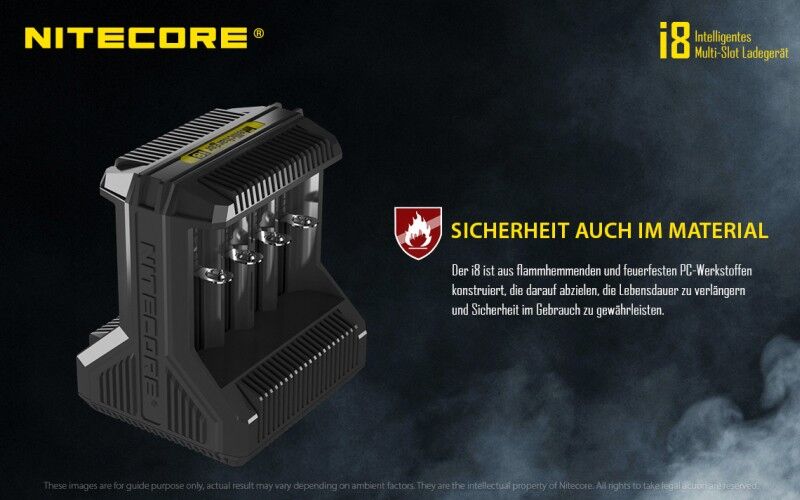 Ladegerät I8 8x 500mA / 4x 1000mA / 2x 1500mA Nitecore