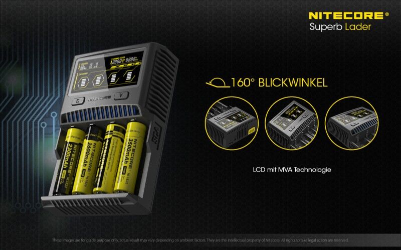 Ladegerät SC4 SUPERB 4x 1500mA / 2x 3000mA Nitecore