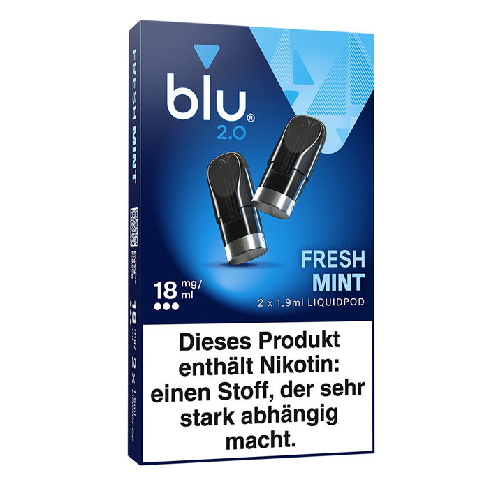 Pod mit Liquid für blu 2.0 2x1,9ml Fresh Mint 18mg/ml