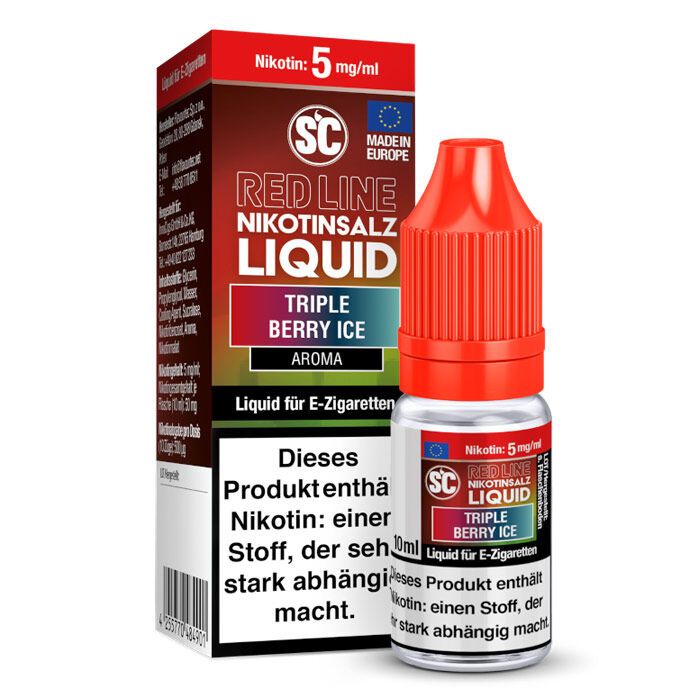 Liquid Nikotinsalz Red Line Triple Berry Ice SC 10ml 05mg/ml (leicht)