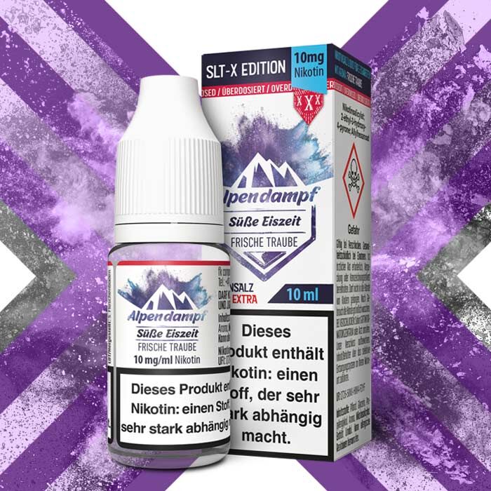 Liquid Nikotinsalz SLT-X Süße Eiszeit Alpendampf 10ml 10mg/ml (mittel)