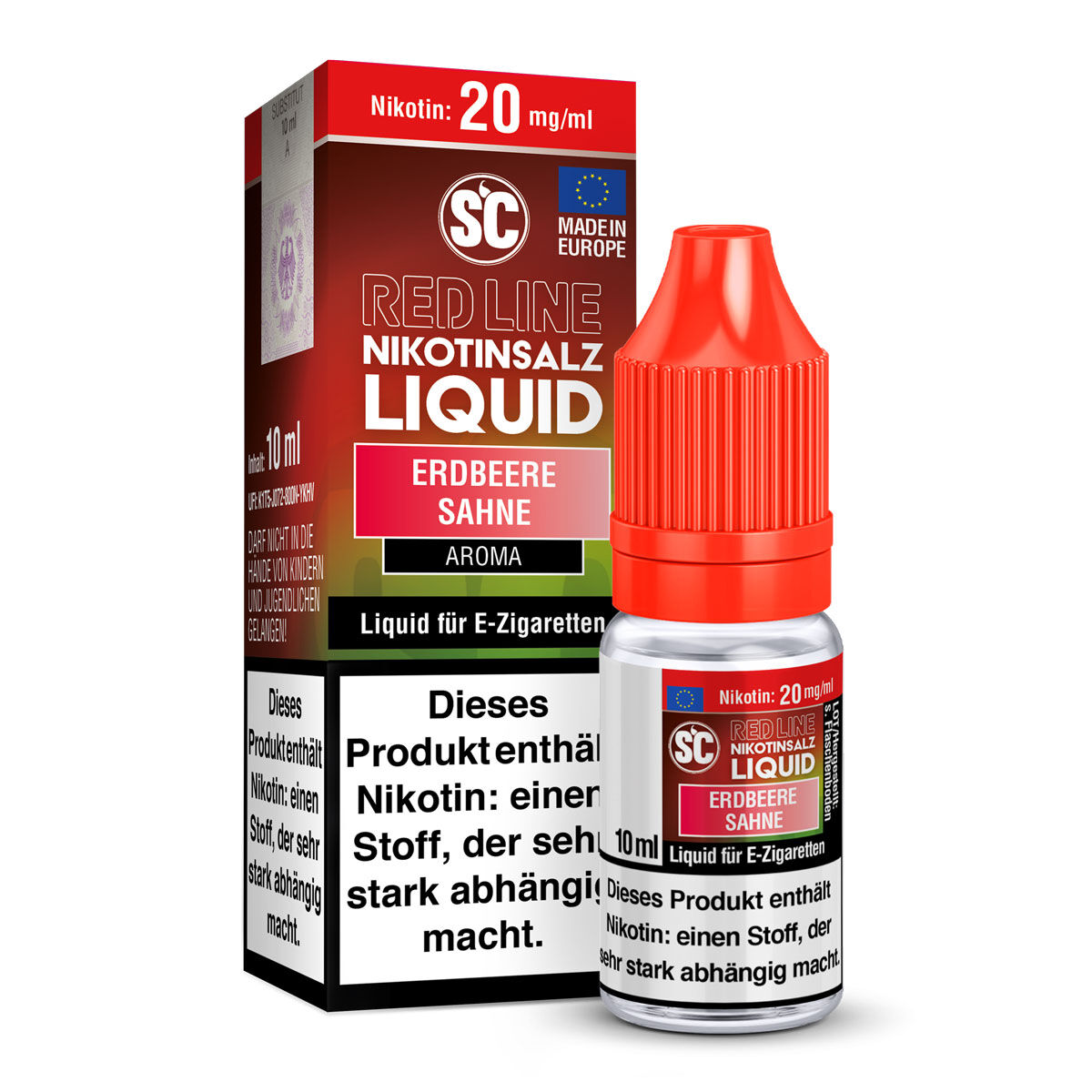Red Line Erdbeere Sahne Nikotinsalz-Liquid 20 mg/ml 10 ml