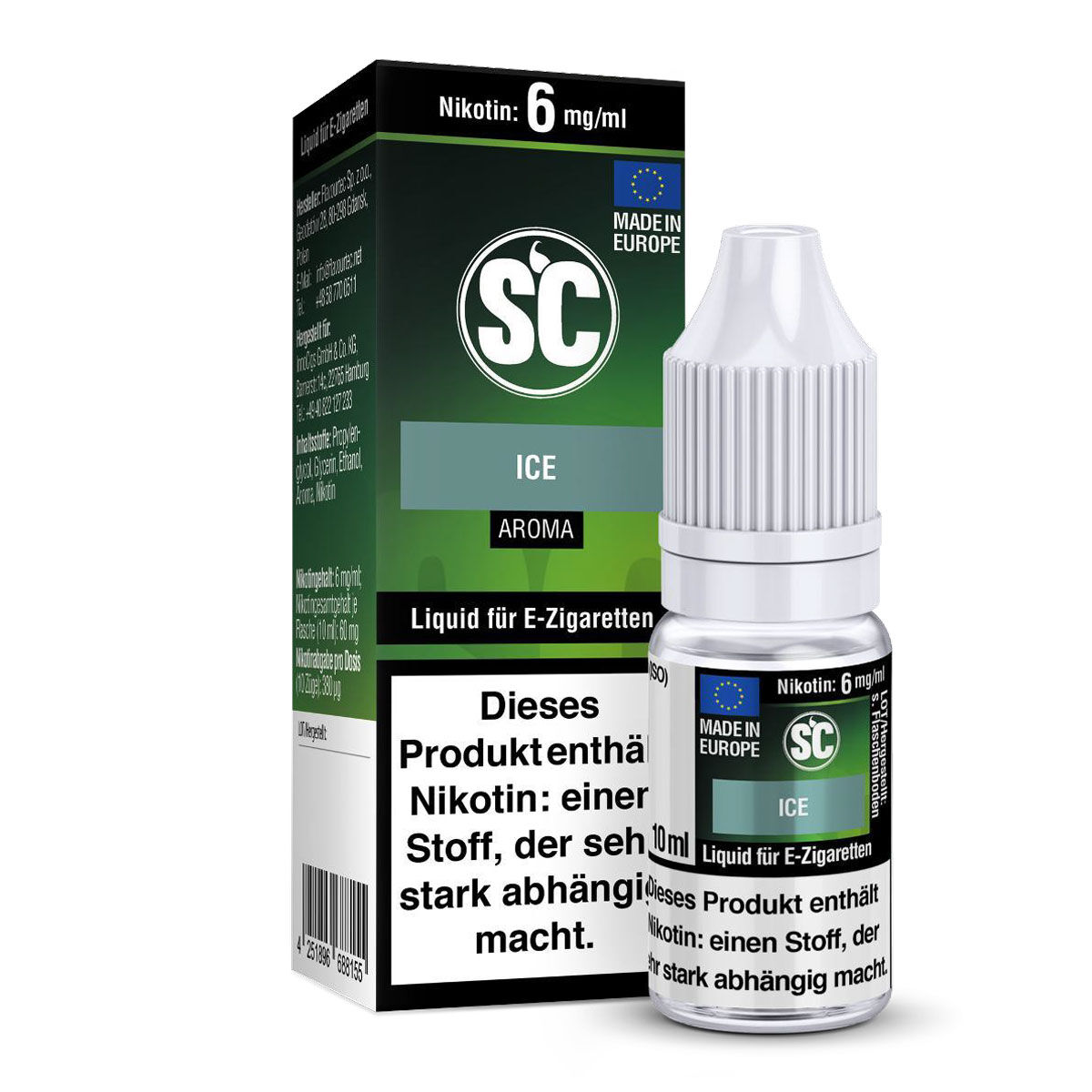 SC Liquid Ice 10 ml – Eisbonbon, 6 mg/ml Nikotin