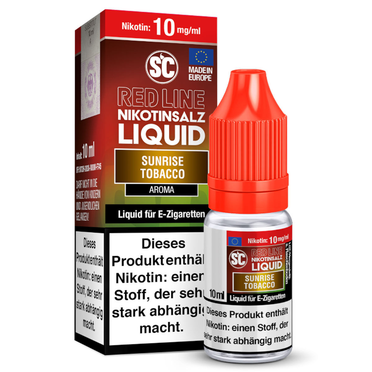 Liquid Nikotinsalz Red Line Sunrise Tobacco SC 10ml 10mg/ml (mittel)
