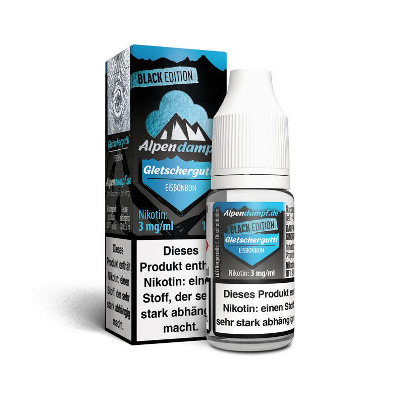 Liquid Black Edition Gletschergutti Alpendampf 10ml 12 mg/ml (stark)