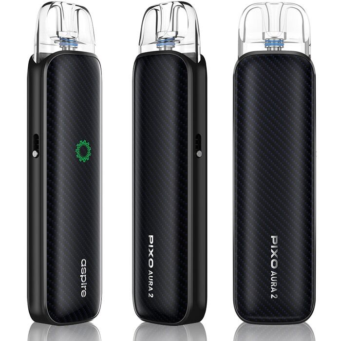 E-Zigaretten Set ASPIRE Pixo Aura 2 1800mAh schwarz (carbon black)