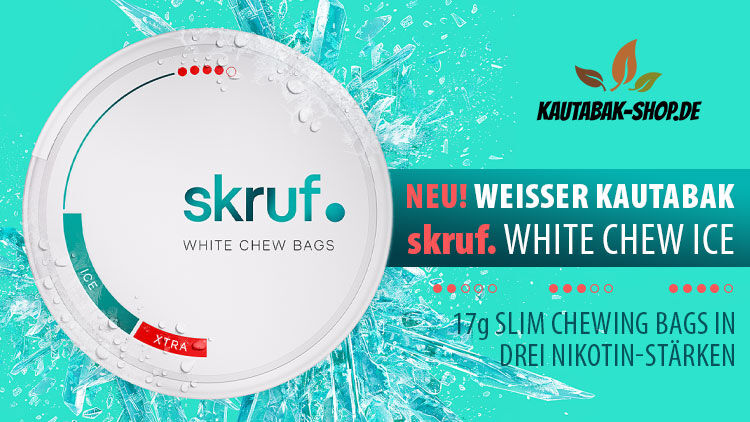 skruf. white ice chew bags weisser Kautabak