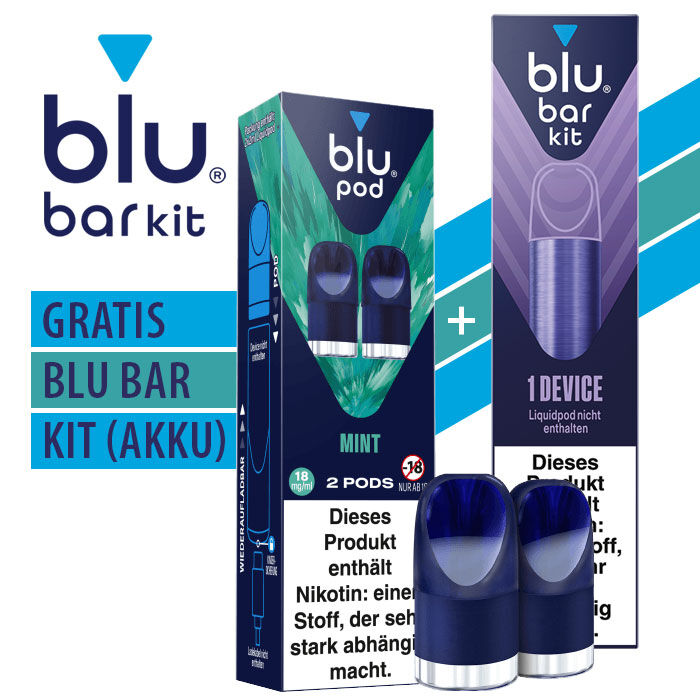 *AKTION* blu Pod Mint 18 mg/ml inkl. gratis blu Bar Kit