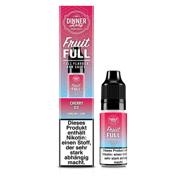 *ABVERKAUF* Liquid Nikotinsalz Fruit Full - Cherry Ice Dinner Lady 10ml 10mg/ml (mittel)