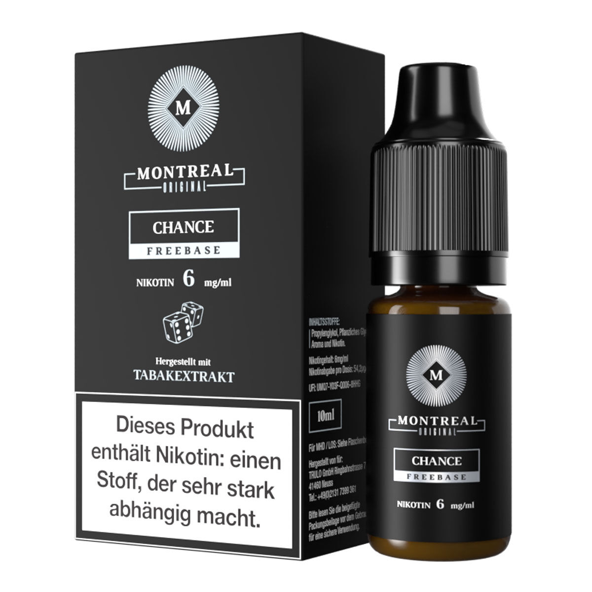 Liquid Chance Tobacco Montreal Original 10ml 06 mg/ml (mittel)