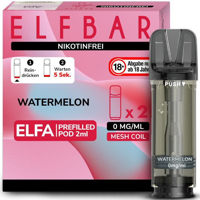 Pod mit Liquid für ELFBAR Elfa 2x2ml Watermelon 0mg/ml