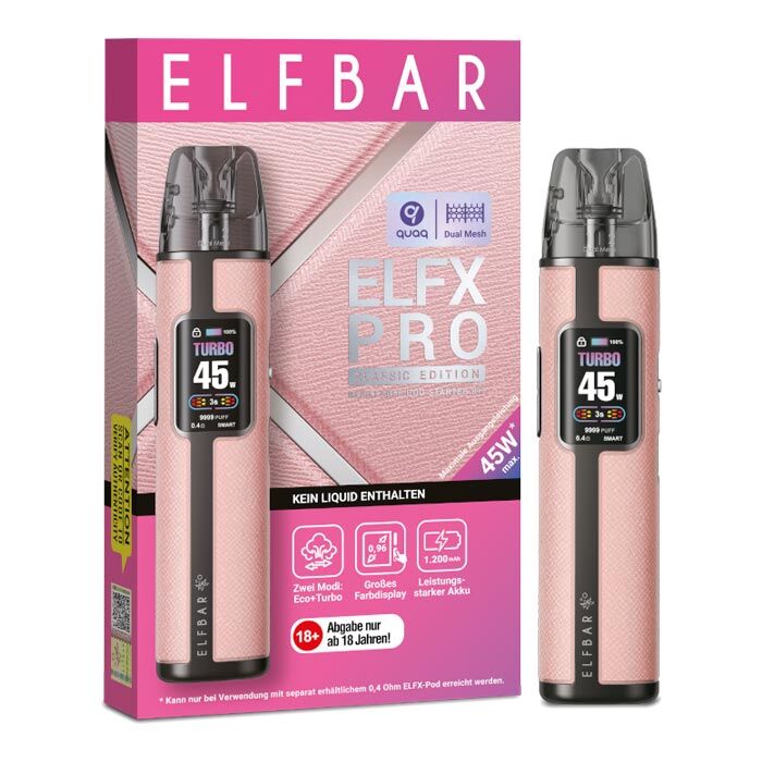 E-Zigaretten Set ELFBAR Elfx Pro SE 1200mAh pink